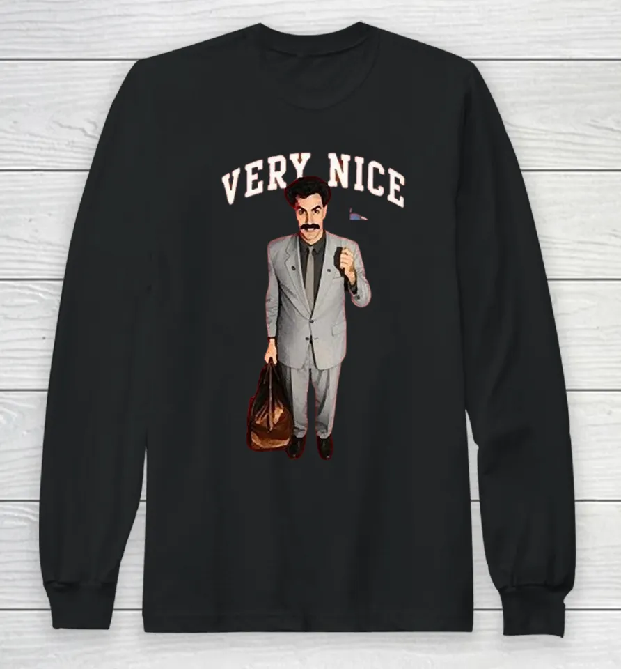 Sacha Baron Cohen Very Nice American Flag Long Sleeve T Shirt