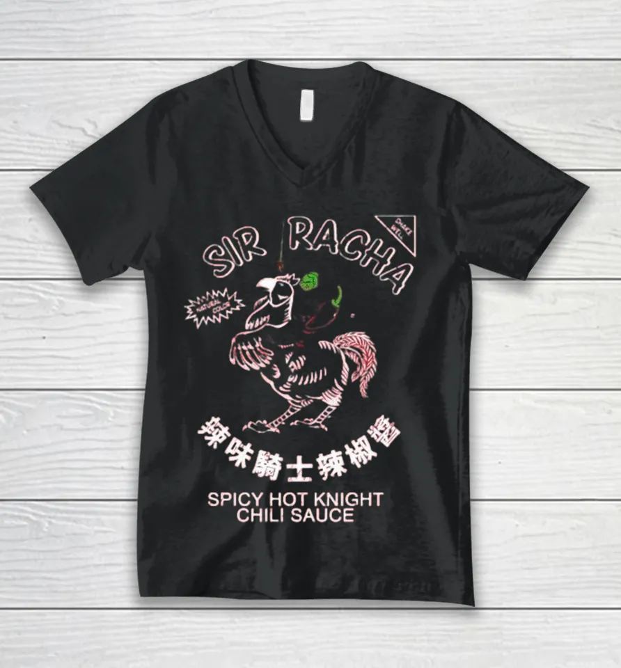 Sir Racha Spicy Hot Knight Chili Sauce V-Neck T Shirt