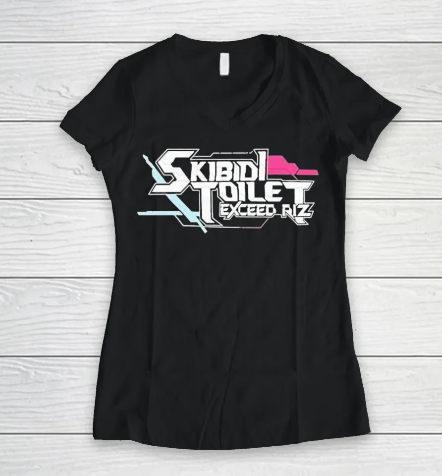 Skibidi Toilet Exceed Riz Women V-Neck T Shirt