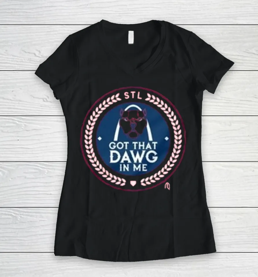 St. Louis Cardinals Got That Dawg In Me HR Chain Women V-Neck T Shirt
