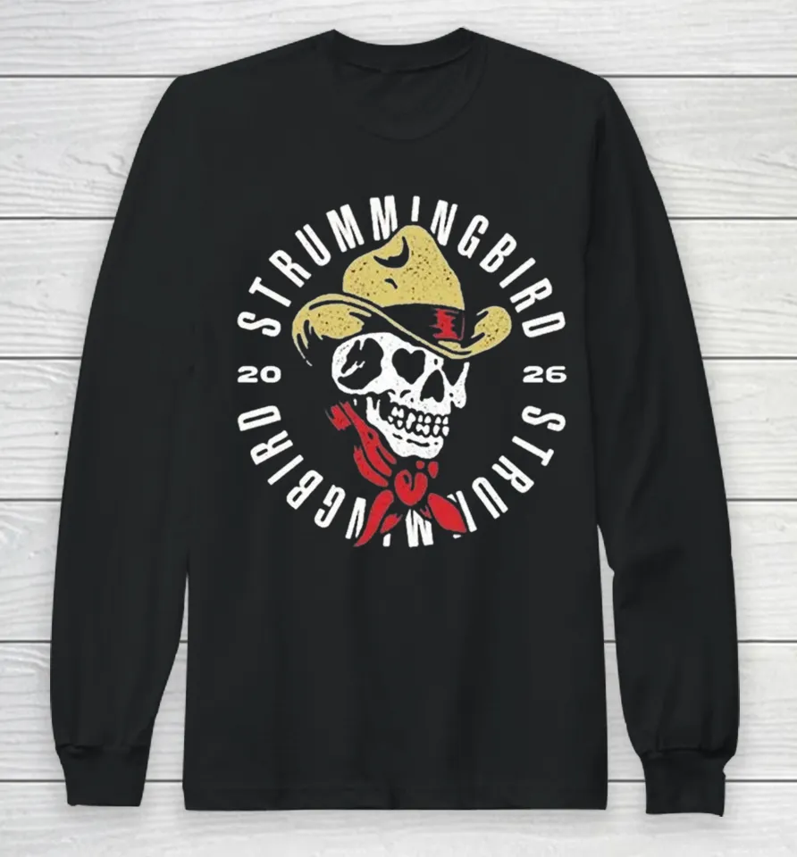Strummingbird Festival In Australia On 10 17 And 18 October 2026 Skull Cowboy Long Sleeve T Shirt