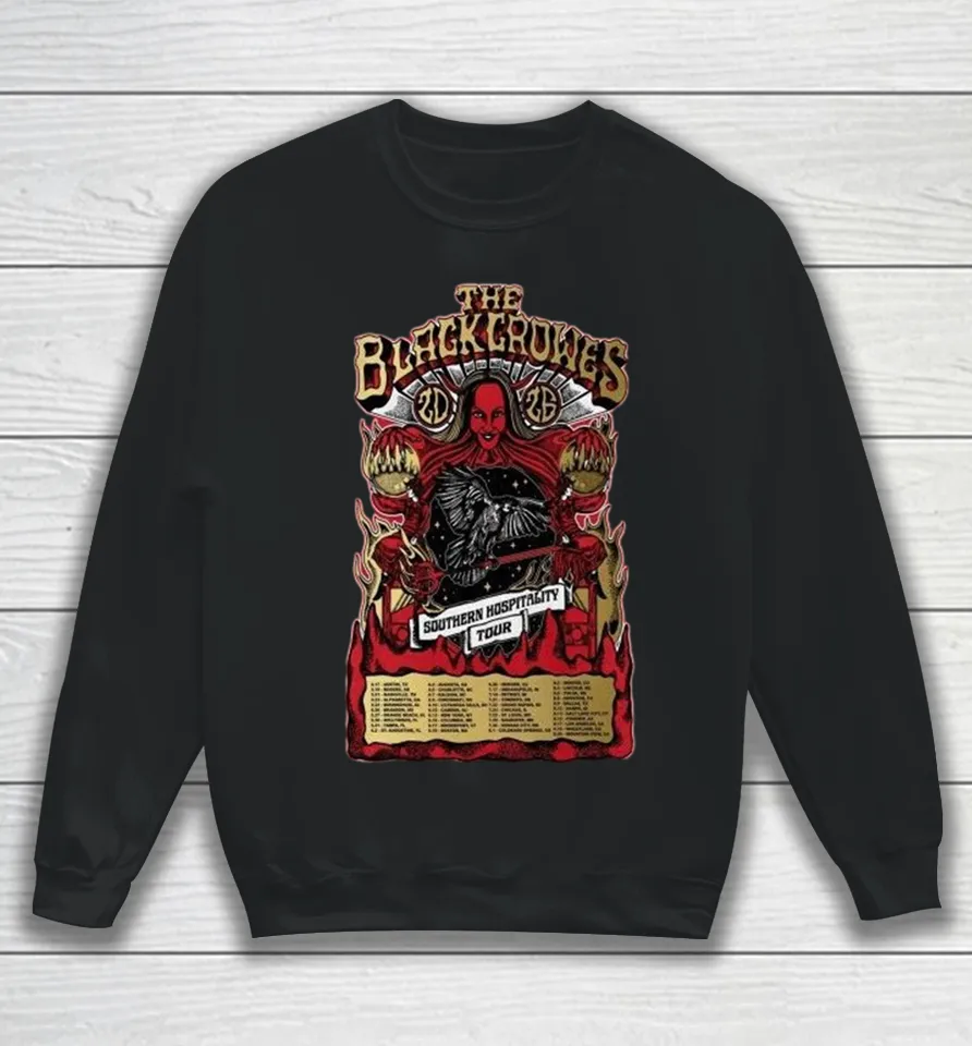The Black Crowes Southern Hospitality Tour 2026 Dates Sweatshirt