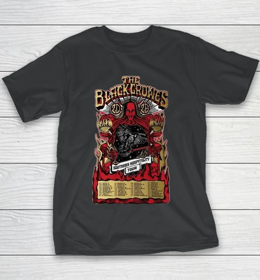 The Black Crowes Southern Hospitality Tour 2026 Dates Youth T Shirt