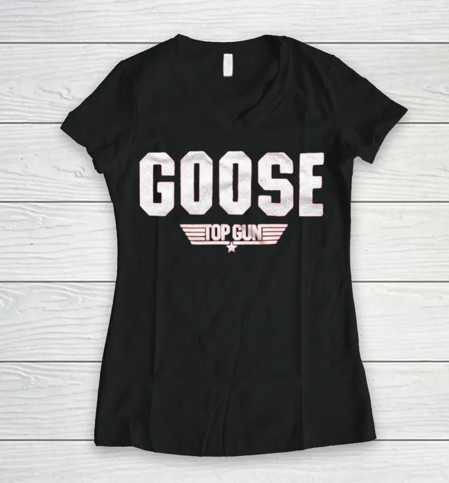 Top Gun Goose Women V-Neck T Shirt