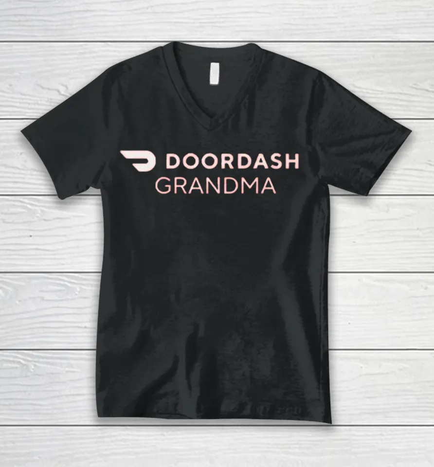 Trump DoorDash Grandma V-Neck T Shirt