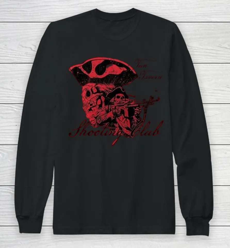 Tun Tavern Shooting Club Skull Long Sleeve T Shirt