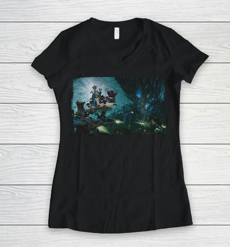 Warhammer 40,000 Thousand Sons Landscape Women V-Neck T Shirt
