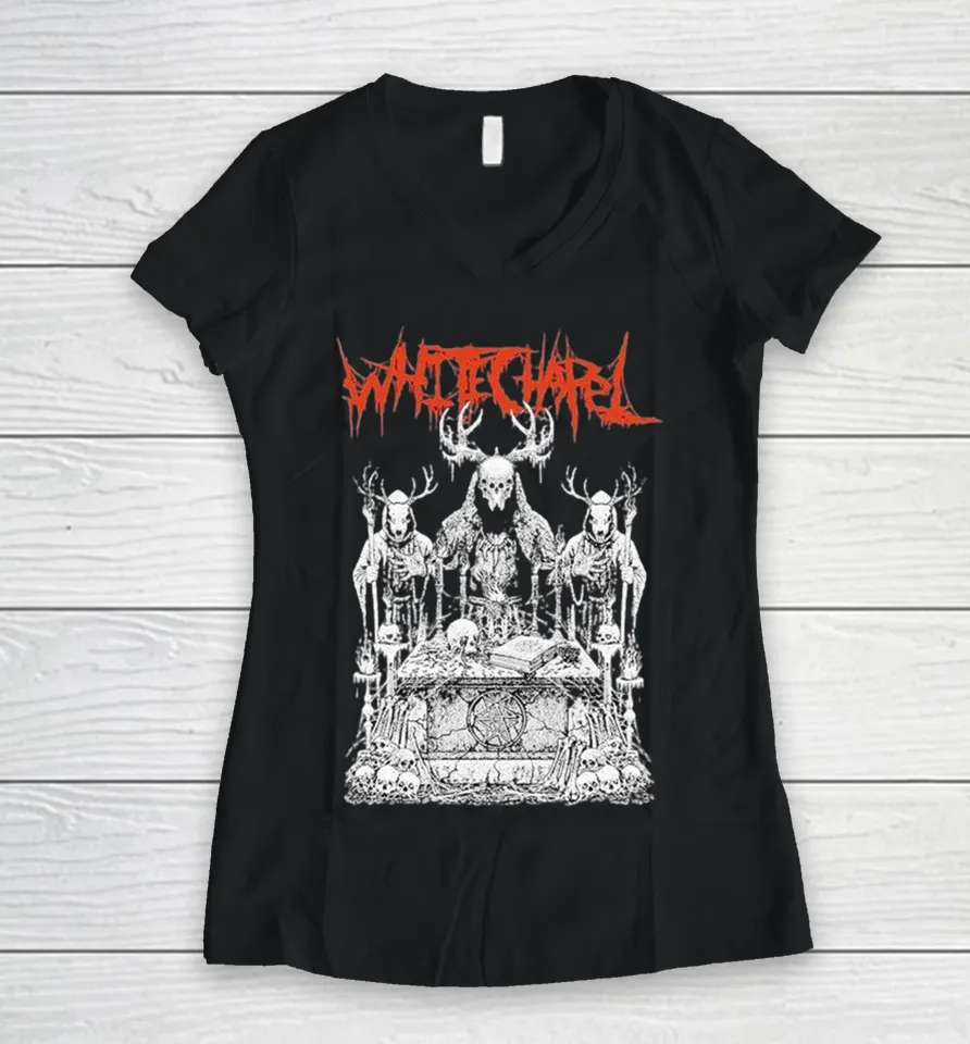 Whitechapel Cult Altar Women V-Neck T Shirt