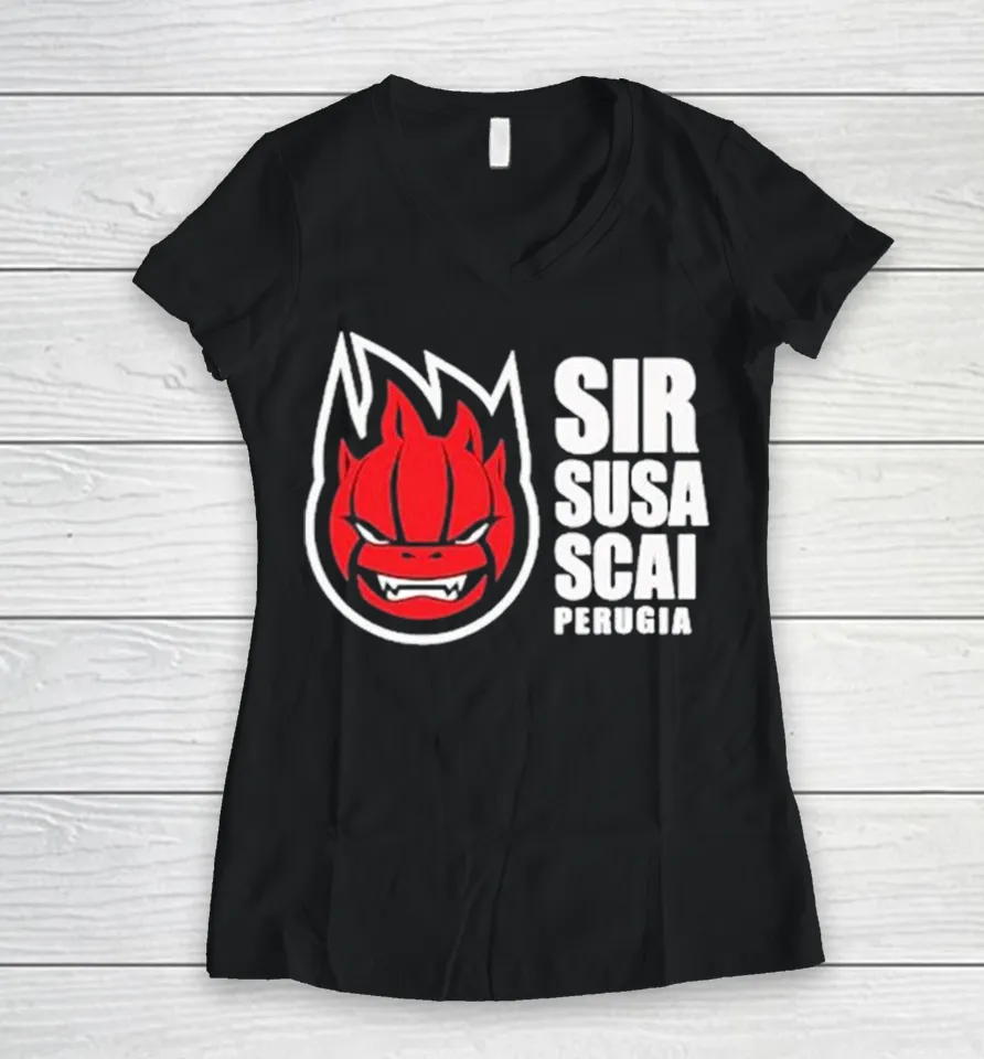 Yuranamore Sir Susa Scai Perugia Women V-Neck T-Shirt Yuranamore Sir Susa Scai Perugia Women V-Neck T-Shirt